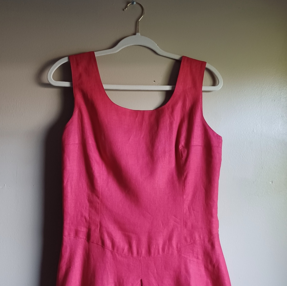 RED LINEN DRESS - Picture 4 of 7